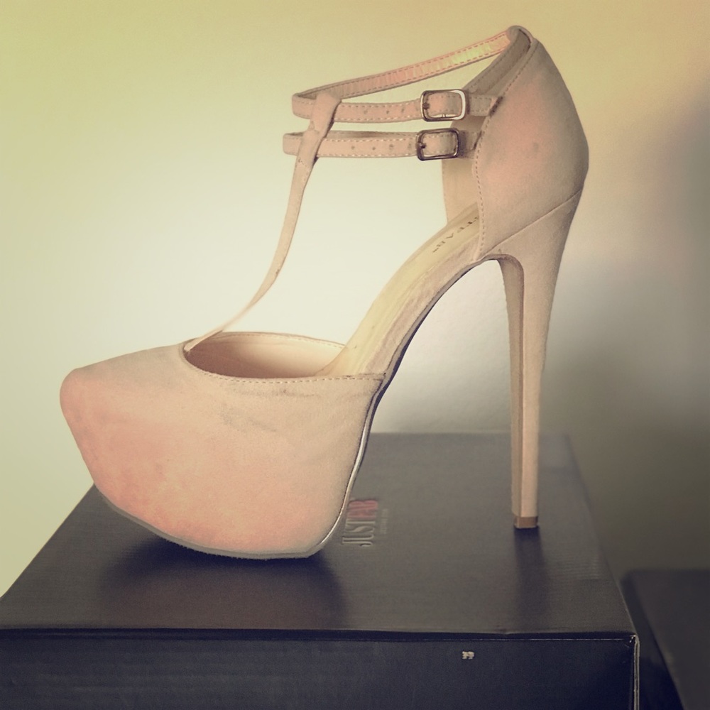Beige platforms